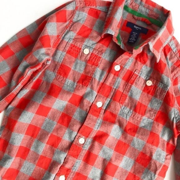 Baby Gap factory flannel button down EUC XS (4-5T) - Picture 2 of 2